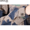 AREALNA Autumn New Fashion Floral Print Cotton Linen Blouses Casual Long Sleeve Shirt Women Plus Size Women Top With Pockets XXL