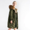 Arbitmatch Women Down Coats Fashion Large Natural Real Raccoon Fur Parka Jackets Women Down Coats Long Warm Thick Outwear Female