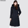 Arbitmatch Fashion Length Down Parka Hooded Ladies Thickening Outwear Winter Jacket Women Warm 90% White Duck Down Coats Female