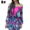 Aproms Bohemian Elegant Women Summer Dress Off Shoulder Beach Tunic Dresses Sundress European Style Sexy Vestidos De Ropa Mujer