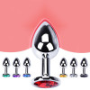 Anal plug sex toys stainless steel smooth steel butt plug tail crystal jewelry sex toys Female/male anal dildo adult sex toys