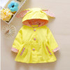 Baby clothing spring and autumn outerwear baby girl bow long-sleeve cotton trench baby cardigan fashion style baby coat