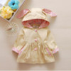 Baby clothing spring and autumn outerwear baby girl bow long-sleeve cotton trench baby cardigan fashion style baby coat