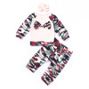 Baby Clothing Set 2018 Newborn Baby Boys Girls Letter Muggle Bodysuit/Tshirt+Stripe Pants+Hat Outfits cute Clothes
