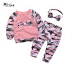 Baby Clothing Set 2018 Newborn Baby Boys Girls Letter Muggle Bodysuit/Tshirt+Stripe Pants+Hat Outfits cute Clothes