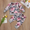 Baby Clothing 2pcs Newborn Baby Girls Clothes Coats T-shirt Tops+Floral Pants Outfits Set