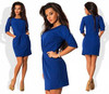 2017 Spring Fashion New Hot Women Half sleeve O-Neck Dress Casual Solid Color Blue Red Green Tunic Slim dresses Plus Size