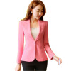 2017 Spring Fashion Elegant Women Slim Blazer Jacket Single Button Simple Lady Blazers High Grade OL Clothing Tops Plue Size 4XL
