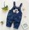 2017 spring fashion leisure Pant for Baby Girls bib pants children Denim Overall Trousers kids cartoon infant jeans