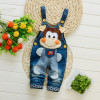 2017 Spring Cartoon cowboy Baby Belt pants cute Baby Boy Girl Boy pant High Quality Denim Overalls Infant Clothing Baby Clothes