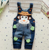 2017 Spring Cartoon cowboy Baby Belt pants cute Baby Boy Girl Boy pant High Quality Denim Overalls Infant Clothing Baby Clothes