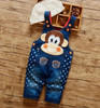 2017 Spring Cartoon cowboy Baby Belt pants cute Baby Boy Girl Boy pant High Quality Denim Overalls Infant Clothing Baby Clothes