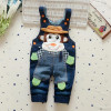 2017 Spring Cartoon cowboy Baby Belt pants cute Baby Boy Girl Boy pant High Quality Denim Overalls Infant Clothing Baby Clothes