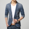HOT 2017 New Spring Fashion Brand Men Blazer Men Trend Jeans Suits Casual Suit Jean Jacket Men Slim Fit Denim Jacket Suit Men