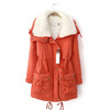 hot 2016 winter cotton coat women slim plus size outwear medium-long wadded jacket thick hooded cotton wadded warm cotton parka