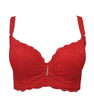 Hot 2016 New Sexy Ladies Big Size 3/4 Cup Lace Push Up Bra Women Black Bralette Deep V Bras Underwear Large Cup C D Plus Size