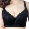 Hot 2016 New Sexy Ladies Big Size 3/4 Cup Lace Push Up Bra Women Black Bralette Deep V Bras Underwear Large Cup C D Plus Size