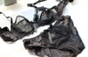 Hot 2015 Free Shipping Fashion transparent sexy bra set plus size Women gauze embroidery ultra-thin navy blue black underwear