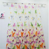 Hot 1MX2M Butterfly Printed Tulle Door Window Balcony Sheer Panel Screen Curtain Colorful Y1