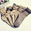 Hot 1Pair Women Sexy Breathable Silk Socks Soft Heap Elasticity Black Fishnet Lace Flower Mesh Ankle Elastic Hosiery Sock
