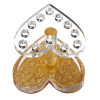 Hot 12 Holes Acrylic Pen Holder Heart Gold Rest Stand Display Makeup Nail Gel Brush Holder Home Office Pen Holder