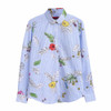 Dioufond Cotton Women's Blouse Animal Print Shirt Women Casual Stripe Shirt Female Owl Printed Shirt Women Blouses Summer Ladies Dioufond Cotton Women's Blouse Animal Print Shirt Women Casual Stripe Shirt Female Owl Printed Shirt Women Blouses Summer Ladies