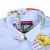 Dioufond Cotton Women's Blouse Animal Print Shirt Women Casual Stripe Shirt Female Owl Printed Shirt Women Blouses Summer Ladies Dioufond Cotton Women's Blouse Animal Print Shirt Women Casual Stripe Shirt Female Owl Printed Shirt Women Blouses Summer Ladies
