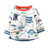Dinosaur Boys Cotton T-shirt Kids Boys Clothing Full Sleeve Baby Boys T Shirts Kids Tees Cartoon Children Sweatshirts CG238