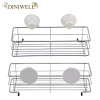 DINIWELL Household Storage Bathroom Removable Metal Sucker Rack Wall Mounted Shelf Shower Basket Strong Chuck Kitchen Organizer