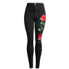 New 2017 Women's Vintage Embroider Flowers Jeans Sexy Ripped Pencil Stretch Denim Pants Female Slim Skinny Trousers Jeans 2XL