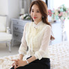 New 2017 Women's Shirt Long Sleeve Black Blouse Fashion Tops Ladies Office Blouse Camisa Mujer OL Chiffon Blouses And Shirts