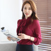 New 2017 Women's Shirt Long Sleeve Black Blouse Fashion Tops Ladies Office Blouse Camisa Mujer OL Chiffon Blouses And Shirts