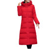 New 2017 women winter coats Red parka Wadded long Clothing Female slim Parkas cotton jacket with hooded Ladies outwear overcoats