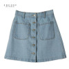 New 2017 Women Summer Denim Skirts Fashion High Waist Blue Bodycon Skirts Plus Size Mini Jeans Skirt High Quality Jeans Skirt