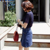 New 2017 Women Summer Denim Skirts Fashion High Waist Skirts Plus Size Mini Jeans Skirt High Quality Blue Denim Skirt Hot Sale