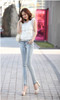 New 2017 Women Fashion Diamond Jeans Casual Denim Pants Woman Skinny Trousers Elastic Pencil Pants lager Size Women jeans