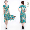 new 2017 women dress elegant one-piece summer dress floral print plus size women clothing vestidos femininos