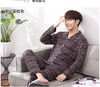 New 2017 Autumn Men Pajama Sets Breathable Cotton Long-Sleeve Male Pyjamas Sleepwear Plus Size L-3XL Pajamas Soft Homewear