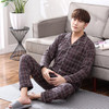 New 2017 Autumn Men Pajama Sets Breathable Cotton Long-Sleeve Male Pyjamas Sleepwear Plus Size L-3XL Pajamas Soft Homewear