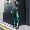 New 2017 Autumn And Winter High Waisted Skinny Female Velvet Skirt Pleated Skirts Pleated Skirt Free Shipping