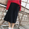 New 2017 Autumn And Winter High Waisted Skinny Female Velvet Skirt Pleated Skirts Pleated Skirt Free Shipping