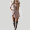 2017New Fashion Women's Loose Sexy Long Sleeve Casual Blouse Shirt Tops New Fashion Blouse