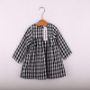2017new Cute Baby Kid Girls Casual Plaid Dress Long Sleeve Princess Children Clothes