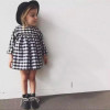2017new Cute Baby Kid Girls Casual Plaid Dress Long Sleeve Princess Children Clothes