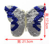 2017NEW Butterfly Reversible Sequined Sew On Patches for clothes DIY Coat Sweater Embroidered Paillette Patch Applique