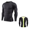2017Mens Fitness Long Sleeves Rashguard T Shirt Men Bodybuilding Skin Tight Thermal Compression Shirts MMA Crossfit Workout Top