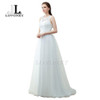 LOVONEY Robe De Soiree A-Line O-Neck Floor-Length Tulle Lace Long Evening Dresses Formal Dress Gown S304
