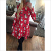 Large Sizes 2018 New Autumn Women Casual Long Sleeve Cute Christmas Tree Snowman Dresses Loose Plus Size Dress Vestidos 4XL 5XL
