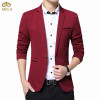 Large Size Solid Blazer Masculino Slim Fit 5XL Single Button Brand Clothing Costume Homme 5Color Black Blue Red Blazer Men 2017