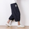 Large Size M-5XL Male Loose Linen Casual Pant High Quality Fashion Men Short Harem Pant Summer Trousers
